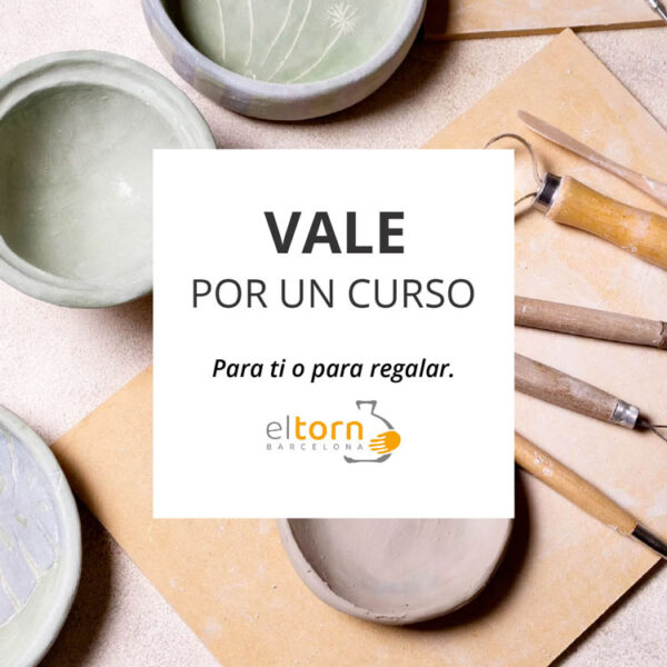 Vale de regalo por un curso para crear piezas decorativas y utilitarias en cerámica